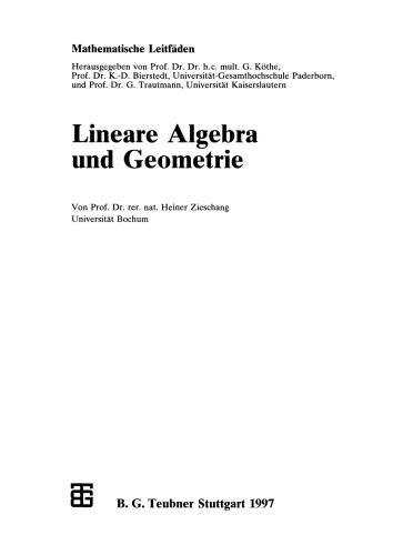 Lineare Algebra und Geometrie