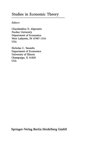 Current Trends in Economics: Theory and Applications