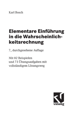 Elementare Einführung in die Wahrscheinlichkeitsrechnung