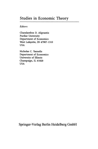 Mathematical Methods for Economic Theory 2