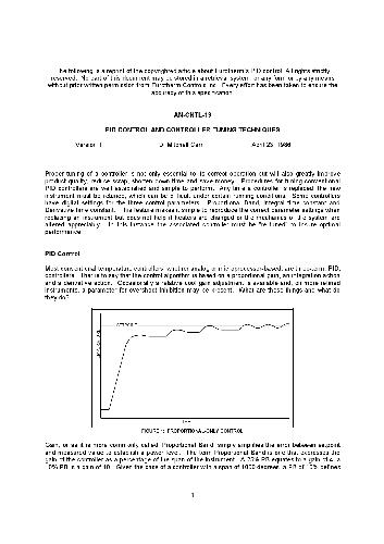 PID control and controller tuning techniques