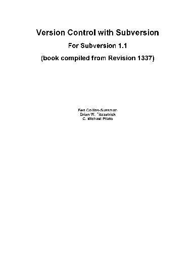 Version control with Subversion 1.1