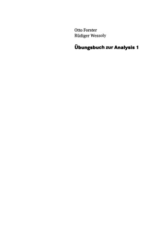 Übungsbuch zur Analysis 1: Aufgaben und Lösungen