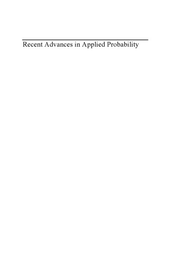 Recent Advances in Applied Probability