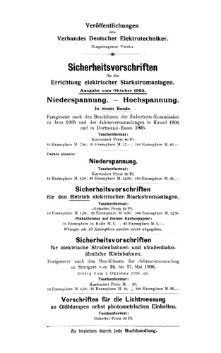 Erläuterungen zu den Sicherheitsvorschriften für die Errichtung elektrischer Starkstromanlagen einschliesslich der elektrischen Bahnanlagen