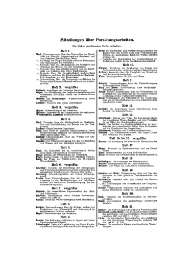 Mitteilungen über Forschungsarbeiten auf dem Gebiete des Ingenieurwesens: insbesondere aus den Laboratorien der technischen Hochschulen