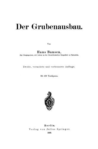 Der Grubenausbau