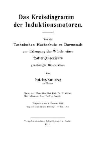 Das Kreisdiagramm der Induktionsmotoren