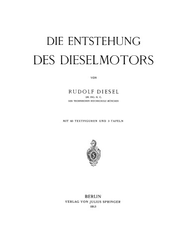 Die Entstehung des Dieselmotors