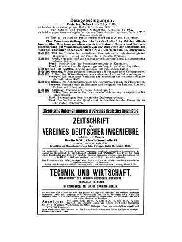Mitteilungen über Forschungsarbeiten: auf dem Gebiete des Ingenieurwesens