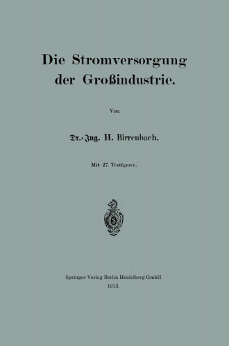 Die Stromversorgung der Großindustrie