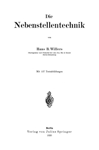 Die Nebenstellentechnik