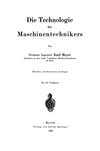Die Technologie des Maschinentechnikers