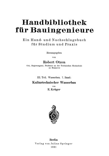 Kulturtechnischer Wasserbau