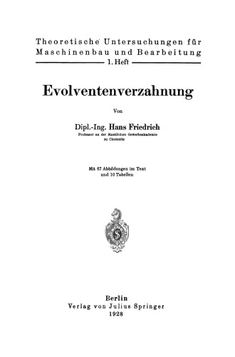 Evolventenverzahnung