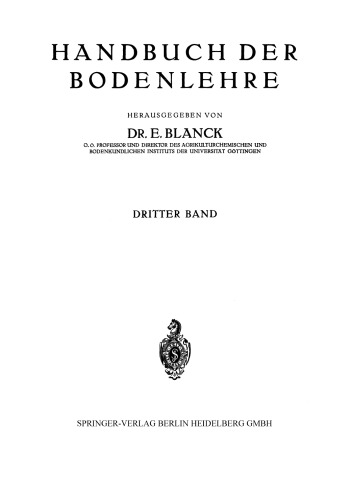 Die Lehre von der Verteilung der Bodenarten an der Erdoberfläche: Regionale und Ƶonale Bodenlehre