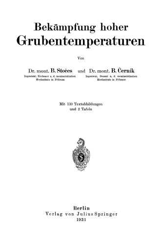 Bekämpfung hoher Grubentemperaturen