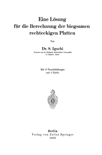 Eine Lösung für die Berechnung der biegsamen rechteckigen Platten