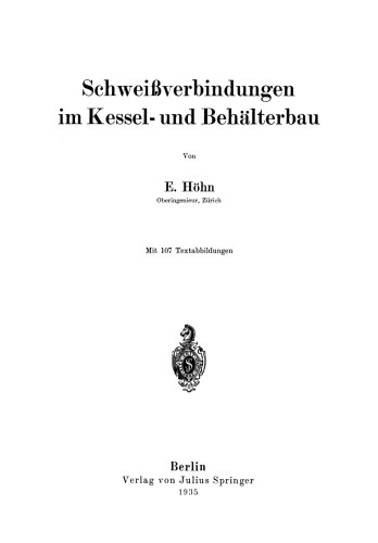 Schweißverbindungen im Kessel- und Behälterbau