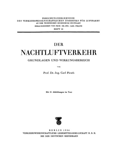 Der Nachtluftverkehr: Grundlagen und Wirkungsbereich