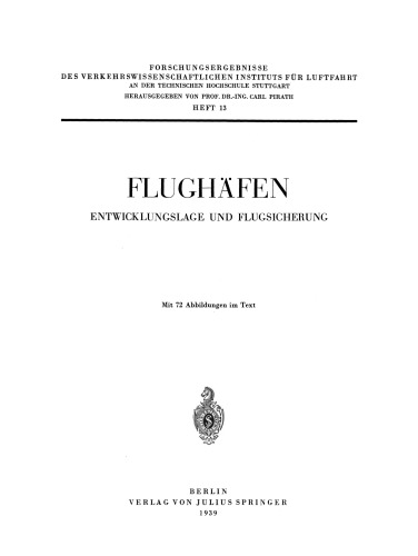 Flughäfen: Entwicklungslage und Flugsicherung