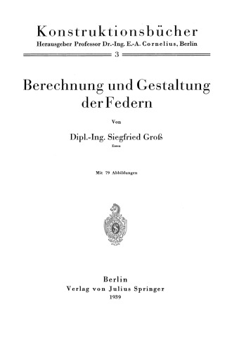 Berechnung und Gestaltung der Federn