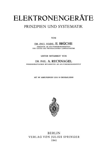 Elektronengeräte: Prinzipien und Systematik