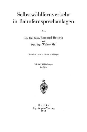 Selbstwählfernverkehr in Bahnfernsprechanlagen