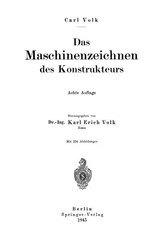 Das Maschinenzeichnen des Konstrukteurs