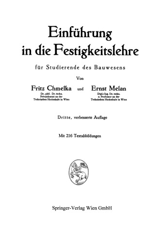 Einführung in die Festigkeitslehre für Studierende des Bauwesens