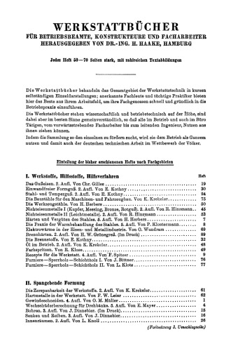 Die Fräser: Ihre Konstruktion und Herstellung