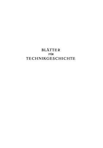 Blätter für Technikgeschichte