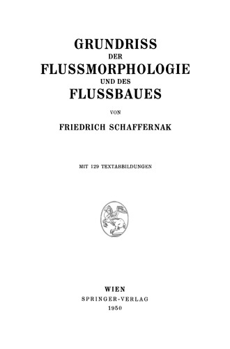 Grundriss der Flussmorphologie und des Flussbaues