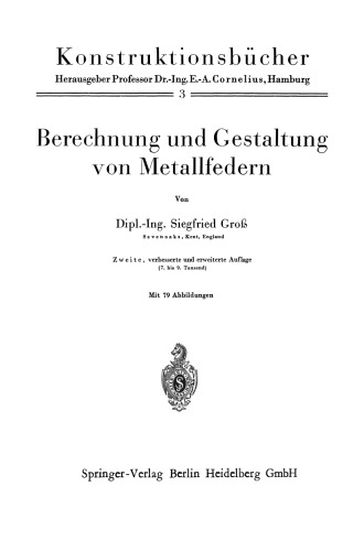 Berechnung und Gestaltung von Metallfedern