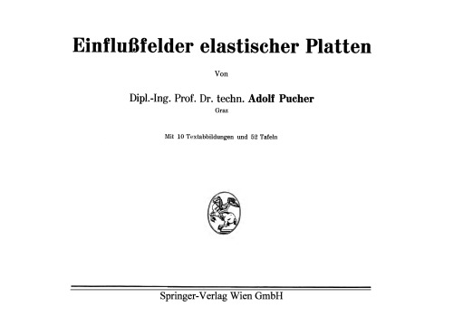 Einflußfelder elastischer Platten