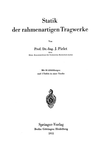 Statik der rahmenartigen Tragwerke