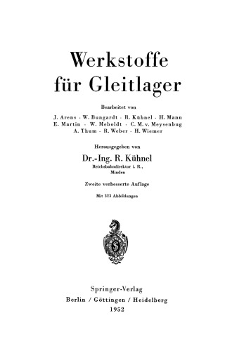 Werkstoffe für Gleitlager