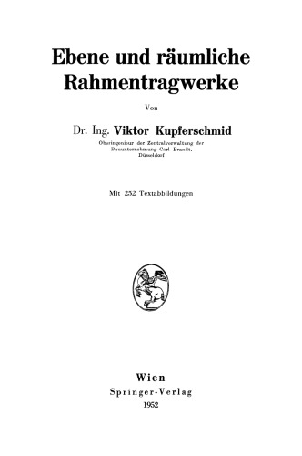 Ebene und räumliche Rahmentragwerke