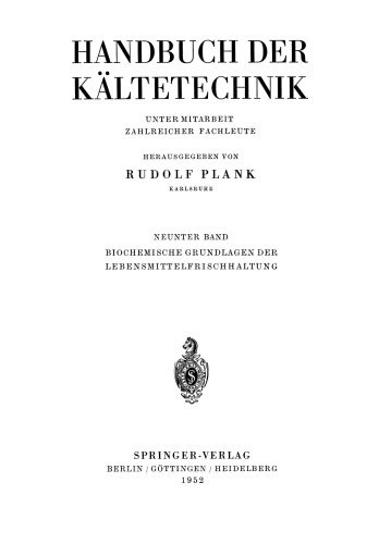 Biochemische Grundlagen der Lebensmittelfrischhaltung