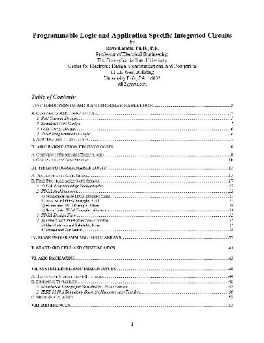 Programmable logic and application specific integrated circuits
