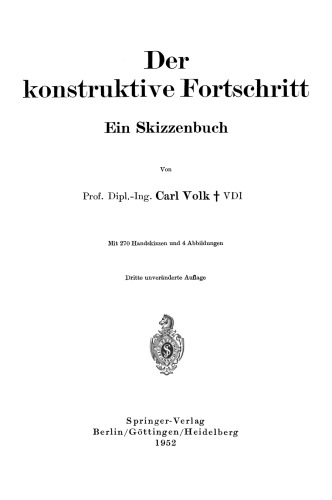 Der konstruktive Fortschritt: Ein Skizzenbuch
