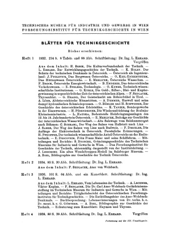 Blätter Für Technikgeschichte