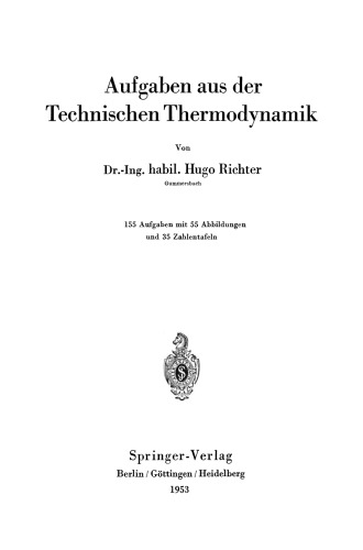 Aufgaben aus der Technischen Thermodynamik