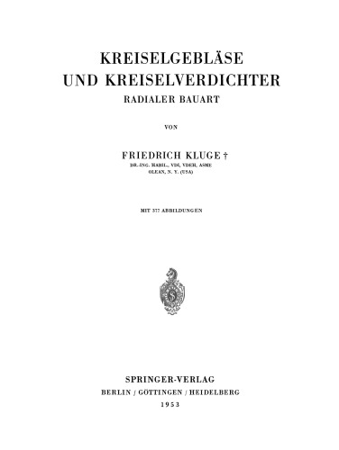 Kreiselgebläse und Kreiselverdichter: Radialer Bauart