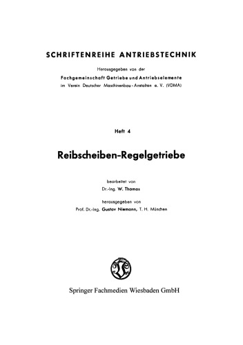 Reibscheiben-Regelgetriebe