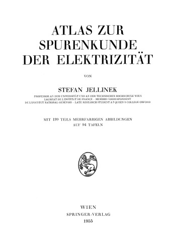 Atlas zur Spurenkunde der Elektrizität