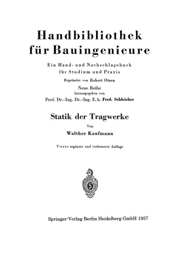 Statik der Tragwerke