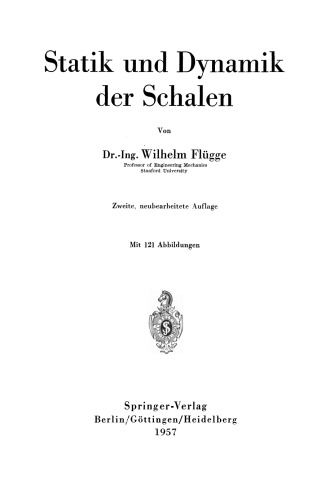 Statik und Dynamik der Schalen