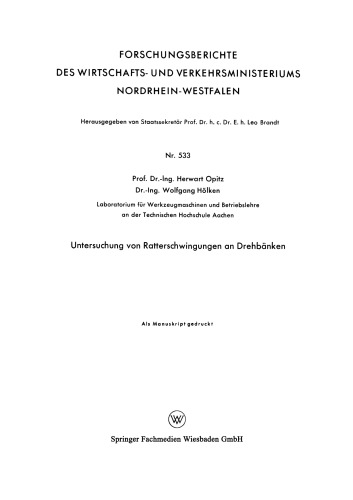 Untersuchung von Ratterschwingungen an Drehbänken