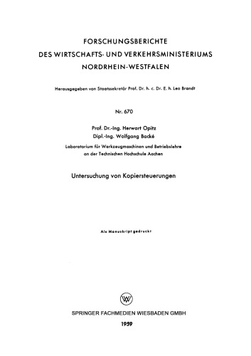 Untersuchung von Kopiersteuerungen